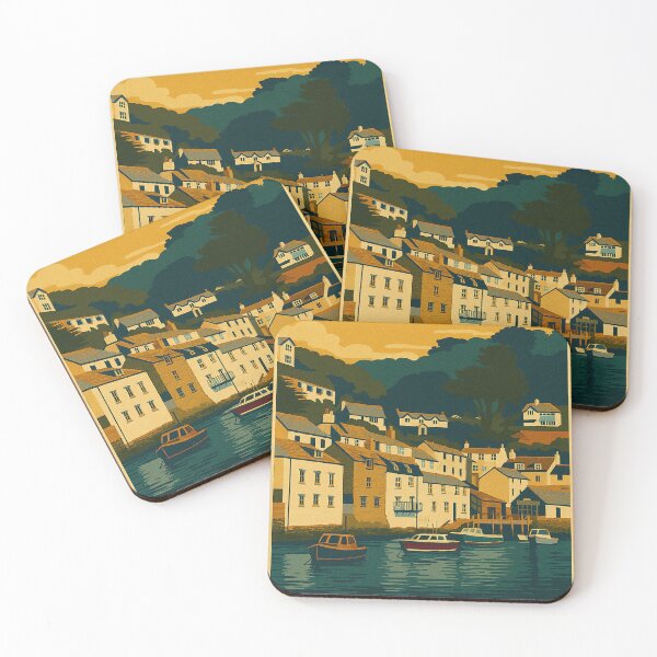 Item preview, Polperro Harbour - Cornwall designed and sold by The Deco Bureau.