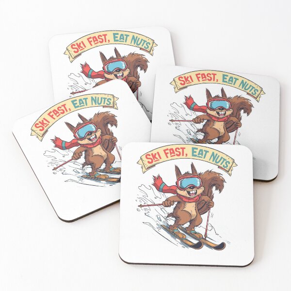 Item preview, Skiing Squirrel , Skiing Gift "SKI FAST, EAT NUTS" designed and sold by sz0g0.