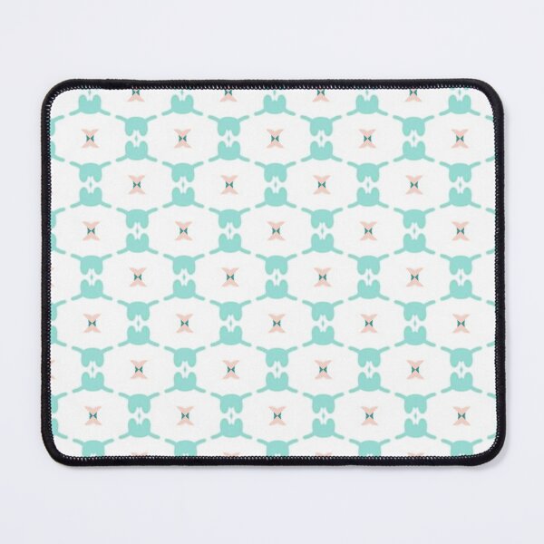 Item preview, Seamless Pastel Turquoise Geometric Honeycomb Pattern with Pink Accents designed and sold by juthamas8426.