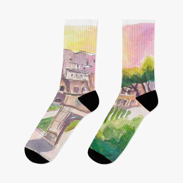 Item preview, Rome Coliseum and Arch of Titus at Sunset Glow in Italy designed and sold by artshop77.