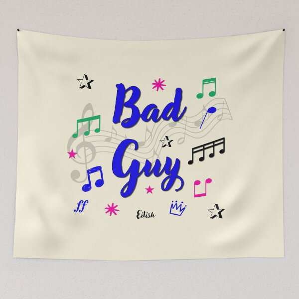 Item preview, Bad Guy Popular Song Title designed and sold by CharlottePlaceArt.