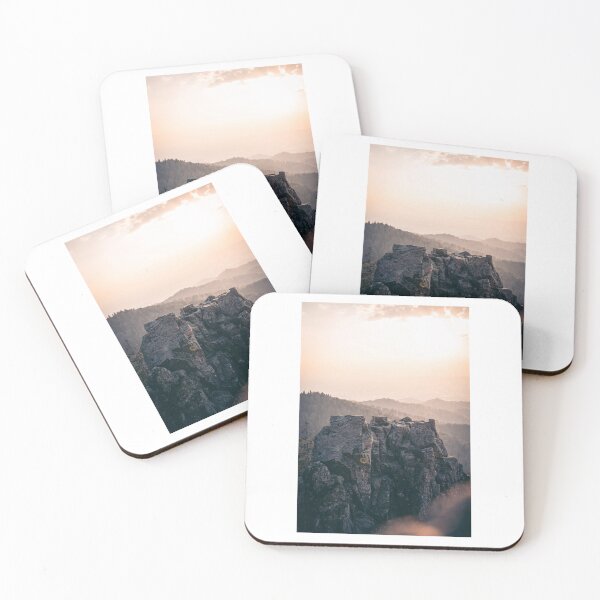 Item preview, Mountain With Misty Forest Sky Photographic Print designed and sold by Mother-Nature65.