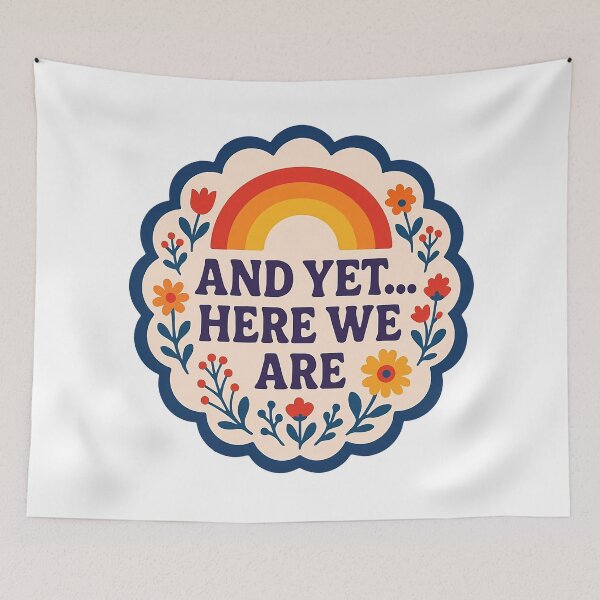 Item preview, And Yet… Here We Are – Words With Meaning – Scandinavian Folk Art by heidiannemorris © designed and sold by FOLK ART FUSION by heidiannemorris.