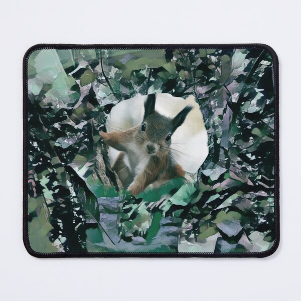 Item preview, SQUIRREL IN TREETOP IN SHADES OF GREEN, BROWN, BEIGE AND GREY designed and sold by Most1234.