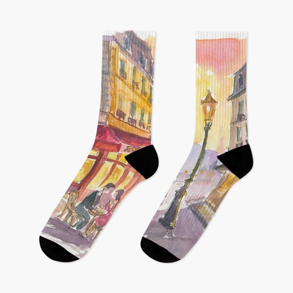 Item preview, Romantic Paris Café Scene with Charming Street View designed and sold by artshop77.