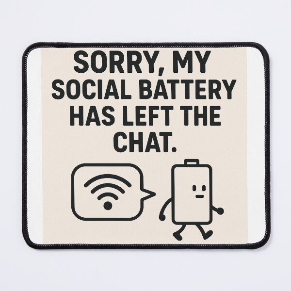 Item preview, “Social Battery Low T-Shirt – Funny Introvert WiFi Disconnect Design” designed and sold by HiteshArt111.