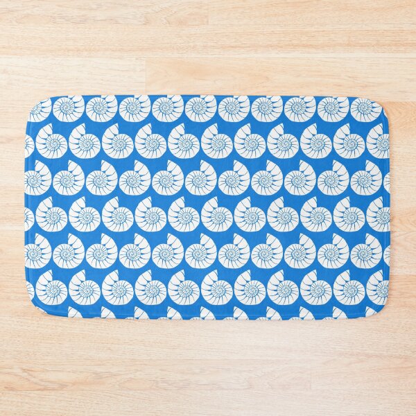 Item preview, Sea shells golden white on cobalt blue designed and sold by LisaLeQuelenec.