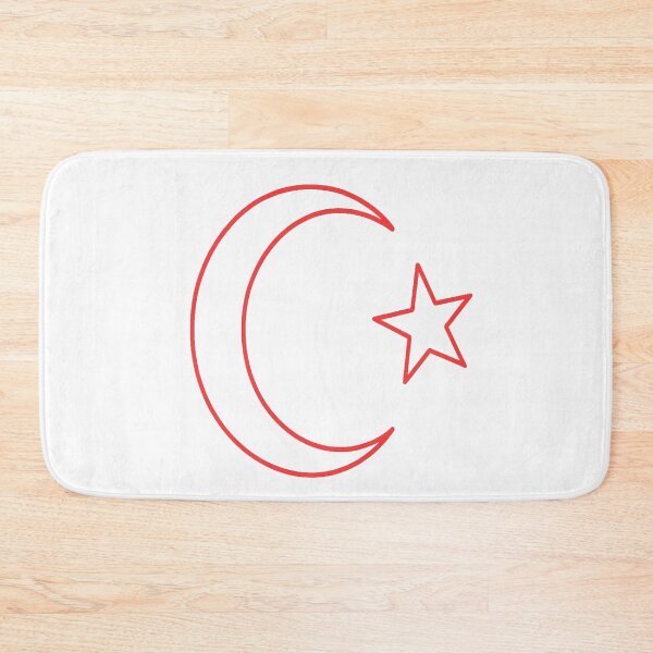 Item preview, Minimalist Turkish Flag Line Art – Modern Red Crescent & Star | Turkey designed and sold by Globalcitytees.
