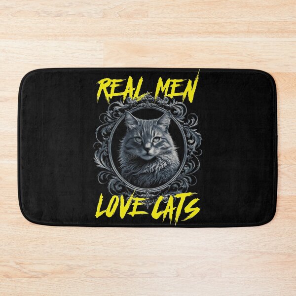 Item preview, Real Men Love Cats – Cat Art designed and sold by EdgeDrip.