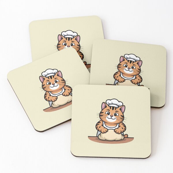 Item preview, Passionate Cat Baker Making Bread designed and sold by Mr-wow.