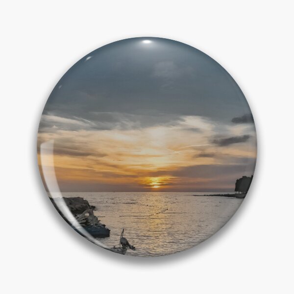 Item preview, Cloudy Sunset Over Sea Photographic Print designed and sold by Mother-Nature65.