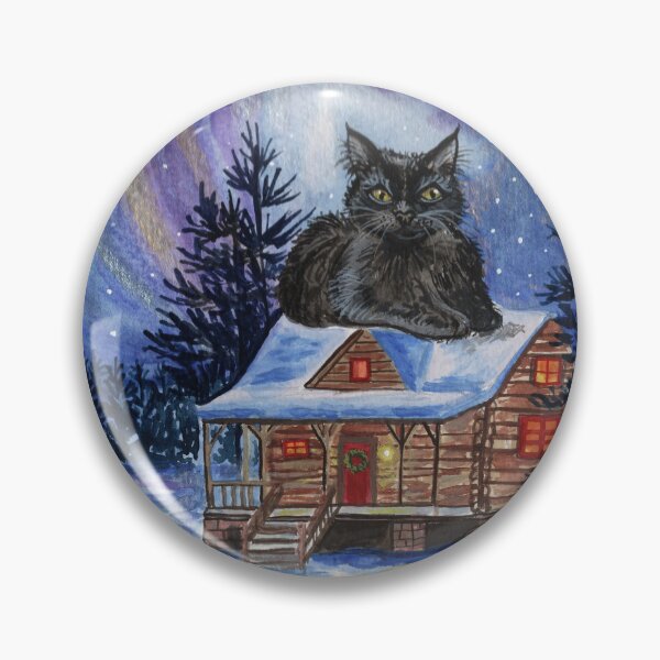 Item preview, Yule Cat Christmas Folklore Art designed and sold by SomeChicksArt.