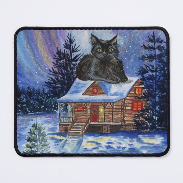 Item preview, Yule Cat Christmas Folklore Art designed and sold by SomeChicksArt.