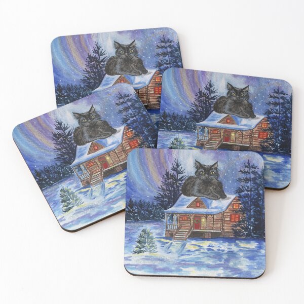 Item preview, Yule Cat Christmas Folklore Art designed and sold by SomeChicksArt.