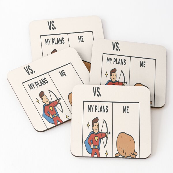 Item preview, "My Plans vs Me Funny Meme T-Shirt – Superhero vs Potato Comic Panel Design" designed and sold by HiteshArt111.