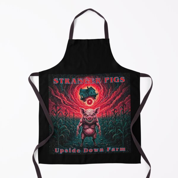 Item preview, Maglietta Stranger Pigs Upside Down Farm Anni 80 Horror Parodia Idea Regalo Divertente designed and sold by RetroCose.