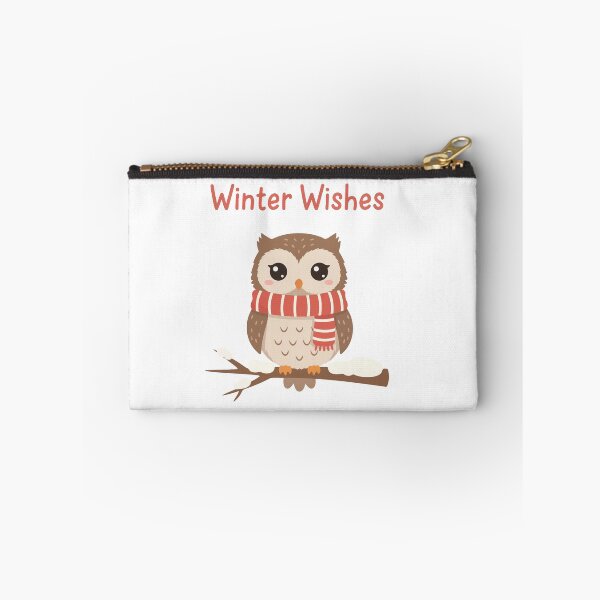 Item preview, Kawaii Owl on Snowy Branch – “Winter Wishes” Christmas  designed and sold by stylishdzign.