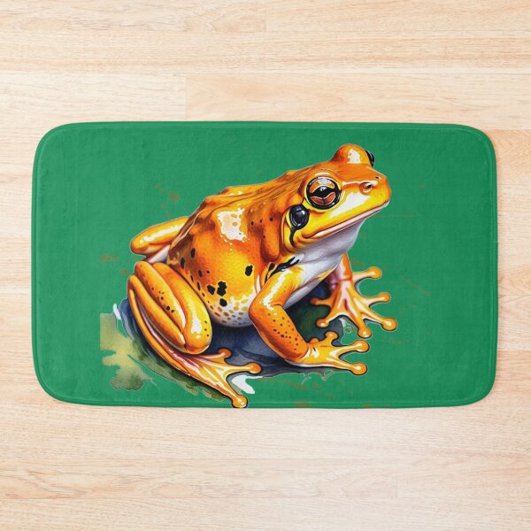 Item preview, Color splatter orange Frog designed and sold by MirucaDesign.