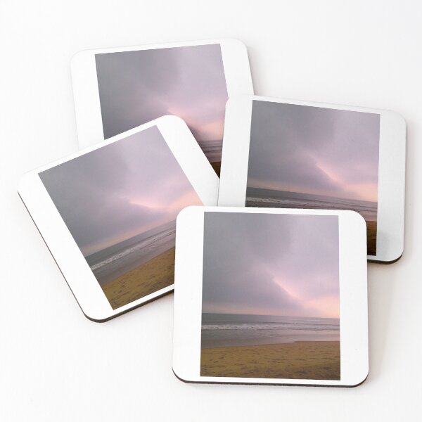 Item preview, Distant Lightning Beach Photographic Print designed and sold by Mother-Nature65.