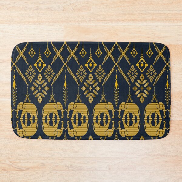 Item preview, Ethnic Thai Elephant Border Seamless Pattern. Traditional Silk Textile Geometric Ornament. designed and sold by SGStudio_Thailand.