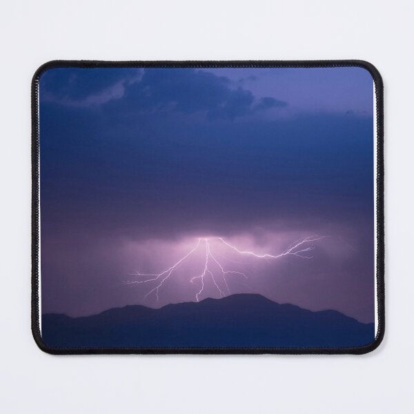 Item preview, Fork Lightning Blue Sky Moon Photographic Print designed and sold by Mother-Nature65.