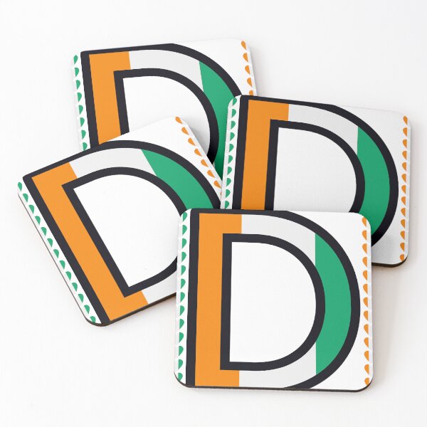 Aperçu de l'œuvre Lettres et cœurs du drapeau de Côte d'Ivoire créée et vendue par TheIconSmith.