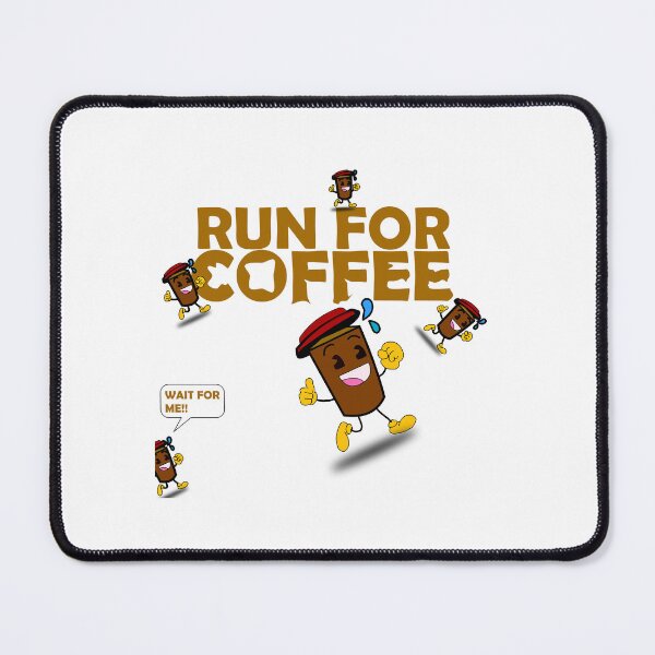 Item preview, Run For Coffee – Cute Running Coffee Cup Cartoon Design designed and sold by nerrowlia.