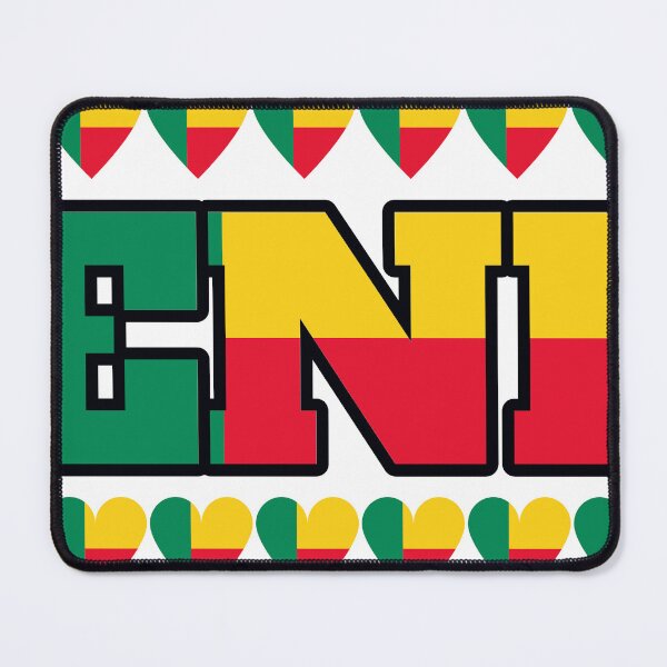 Item preview, Benin Flag Letters And Hearts designed and sold by TheIconSmith.