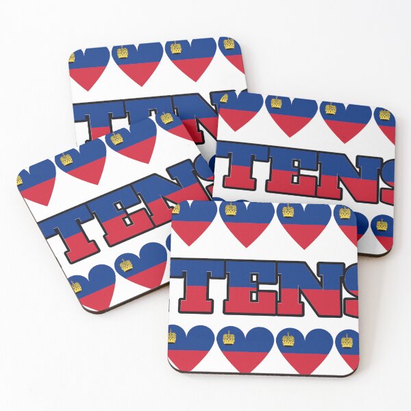 Item preview, Liechtenstein Flag Letters And Hearts designed and sold by TheIconSmith.