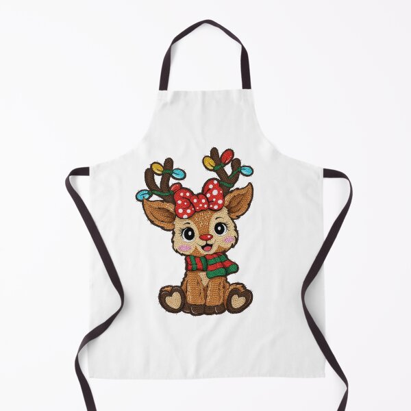 Item preview, Faux Embroidery Reindeer Christmas, Merry Christmas, Holly Jolly designed and sold by vintagearttee.