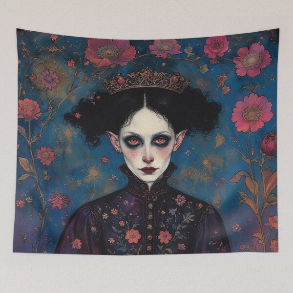Item preview, Colorful Floral Vampiress designed and sold by TheDarkWardrobe.