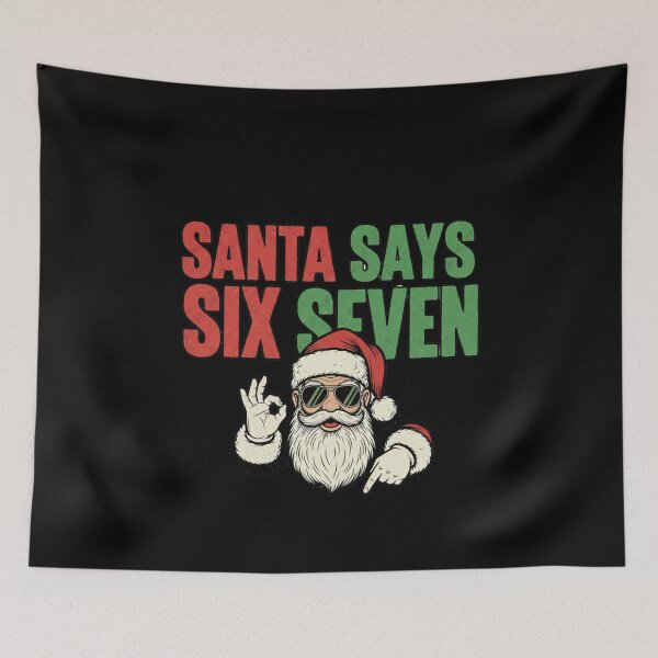Item preview, Santa Says Six Seven Festive Holiday Humor Retro Christmas designed and sold by faridman.