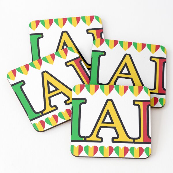 Item preview, Mali Flag Letters And Hearts designed and sold by TheIconSmith.