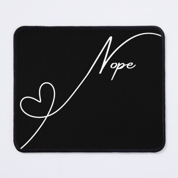 Item preview, Heart Nope Continuous Line Art - Funny Anti-Romance Design designed and sold by ChilliStylish.