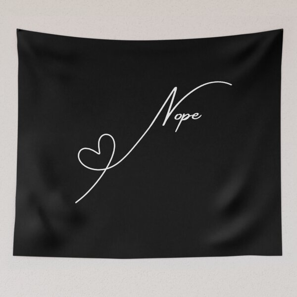 Item preview, Heart Nope Continuous Line Art - Funny Anti-Romance Design designed and sold by ChilliStylish.