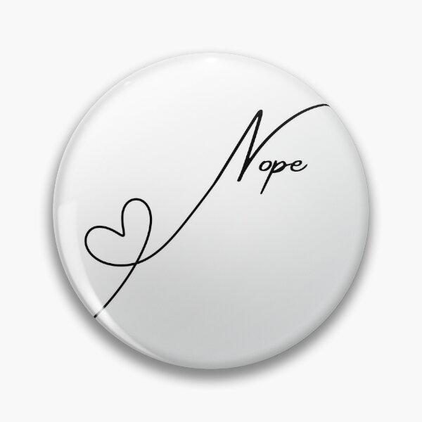 Item preview, Heart Nope Continuous Line Art - Funny Anti-Romance Design designed and sold by ChilliStylish.