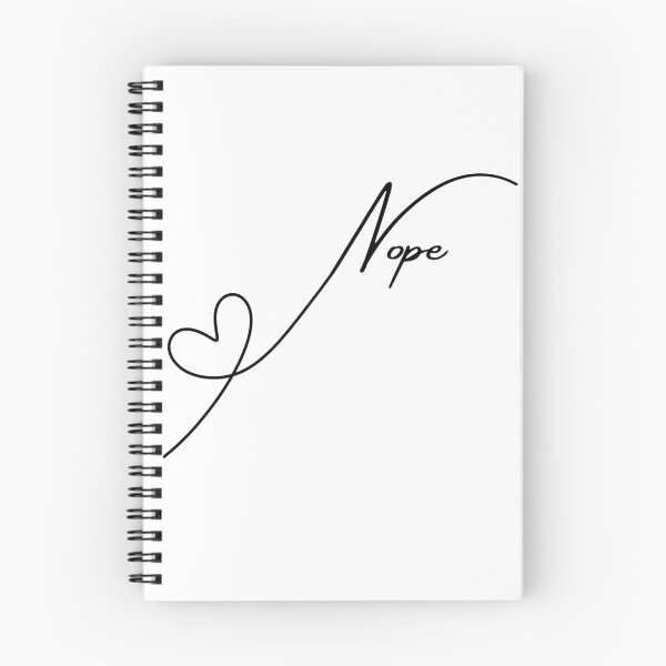 Item preview, Heart Nope Continuous Line Art - Funny Anti-Romance Design designed and sold by ChilliStylish.
