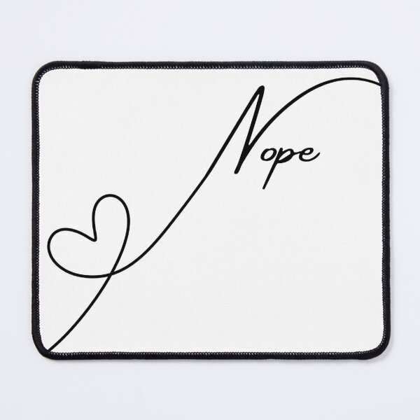 Item preview, Heart Nope Continuous Line Art - Funny Anti-Romance Design designed and sold by ChilliStylish.