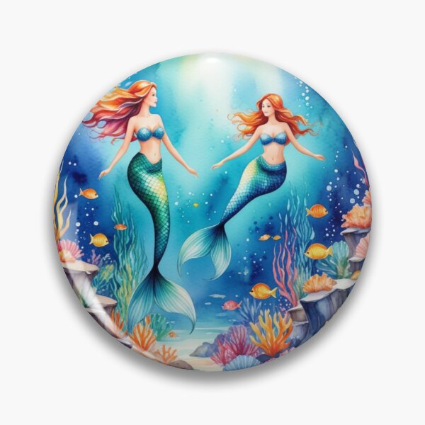 Item preview, Color splatter Mermaids under the Sea designed and sold by MirucaDesign.