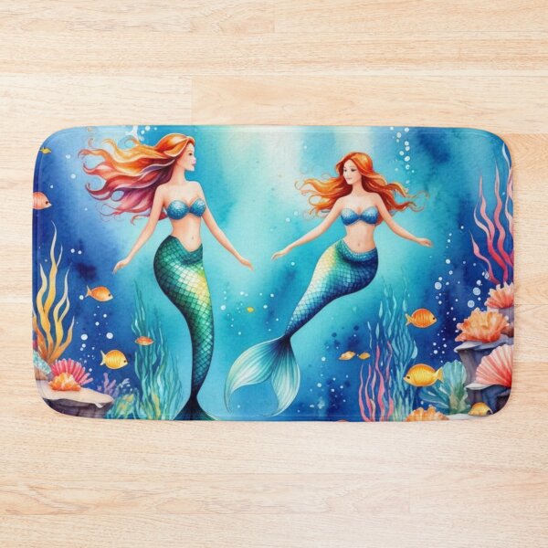 Item preview, Color splatter Mermaids under the Sea designed and sold by MirucaDesign.