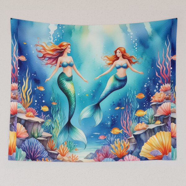 Item preview, Color splatter Mermaids under the Sea designed and sold by MirucaDesign.