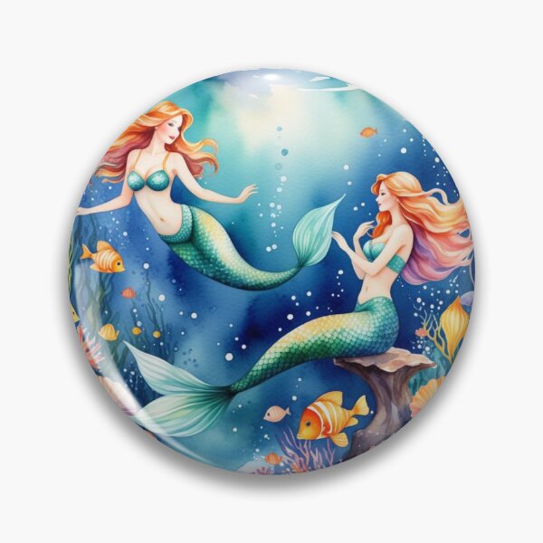 Item preview, Color splatter Mermaids under the Sea designed and sold by MirucaDesign.