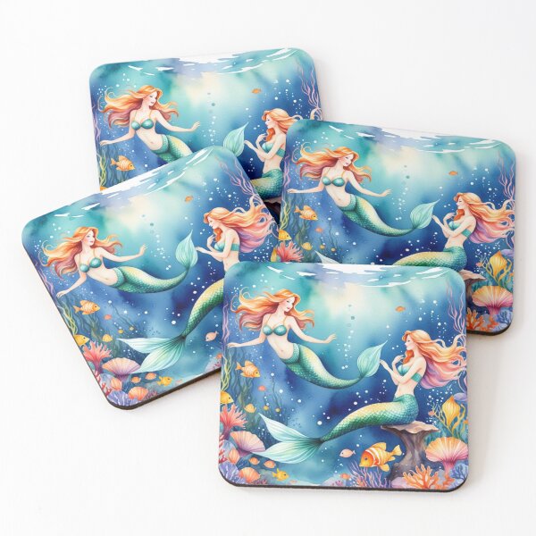 Item preview, Color splatter Mermaids under the Sea designed and sold by MirucaDesign.