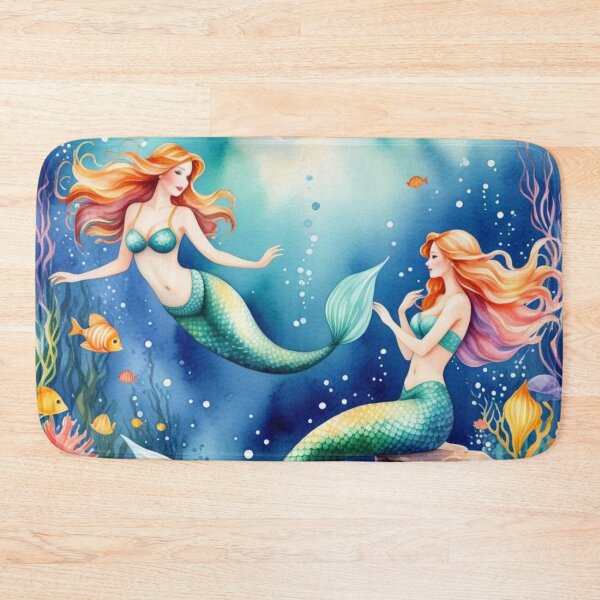 Item preview, Color splatter Mermaids under the Sea designed and sold by MirucaDesign.