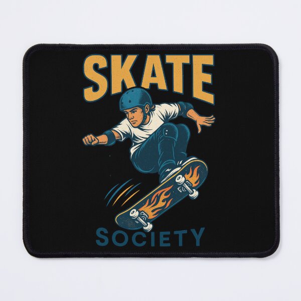 Item preview, Skate Society – Retro Skater Jump Graphic designed and sold by BRONX71.
