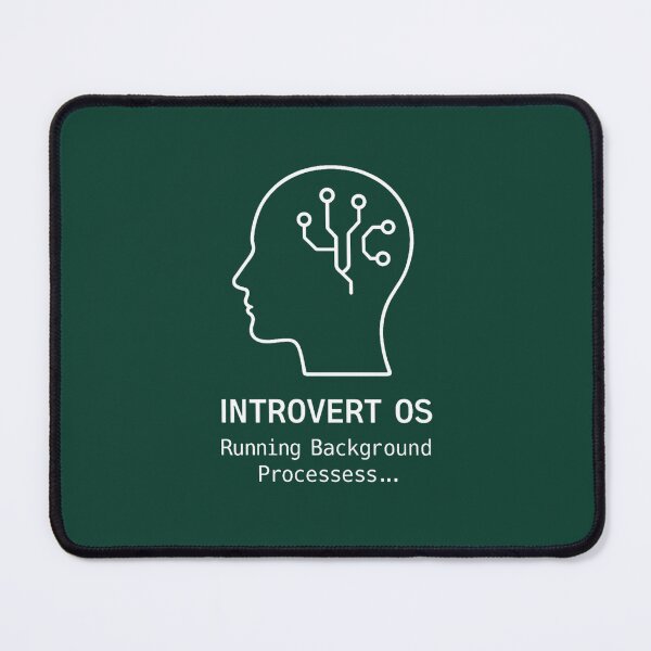 Item preview, Introvert OS Line Art | Running Background Processes Hoodie, T-Shirt, Sticker & Gift for Introverts, Thinkers, Coders designed and sold by Ink & Intent.