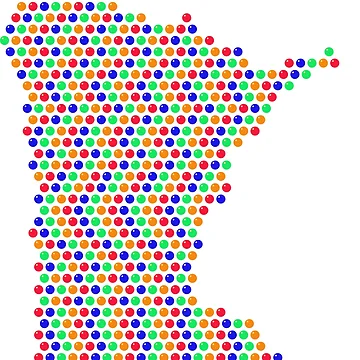 Artwork thumbnail, Multicolored Rhinestone Minnesota by TheIconSmith