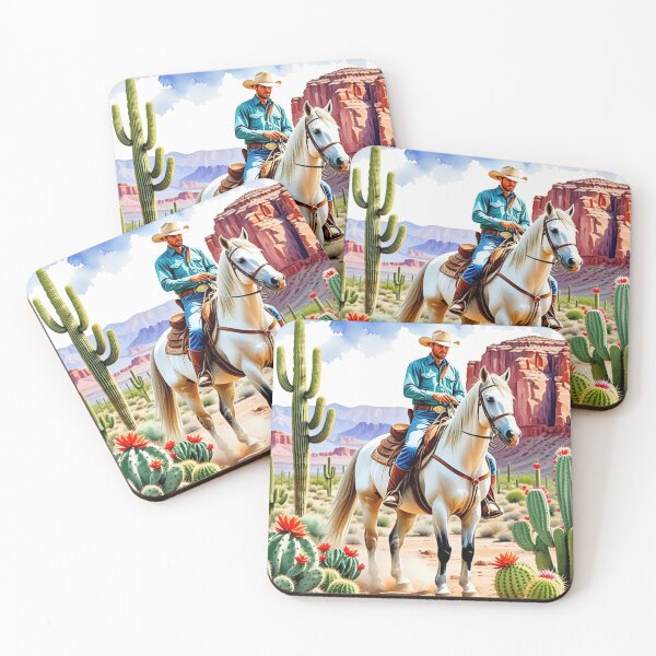 Item preview, Color splatter Cowboy in the Desert designed and sold by MirucaDesign.