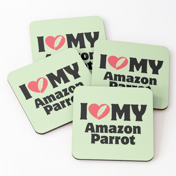 Item preview, Heart Icon Simple Typography I Love My Amazon Parrot designed and sold by LoviqueLab.