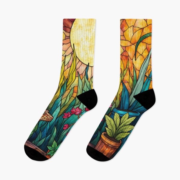 Item preview, Gecko in the Glasshouse – Stained-Glass Plant Art designed and sold by TroyTheTerrific.
